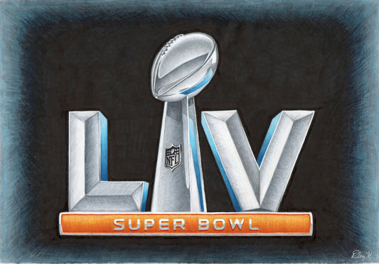 Super Bowl LV Logo - 8.27x11.69in Drawing