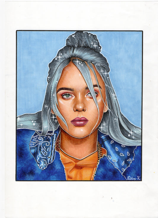 Billie Eilish #1 - 8.27x11.69in Drawing