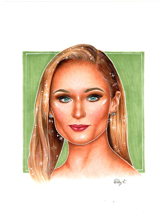 Sophie Turner - 8.27x11.69in Drawing