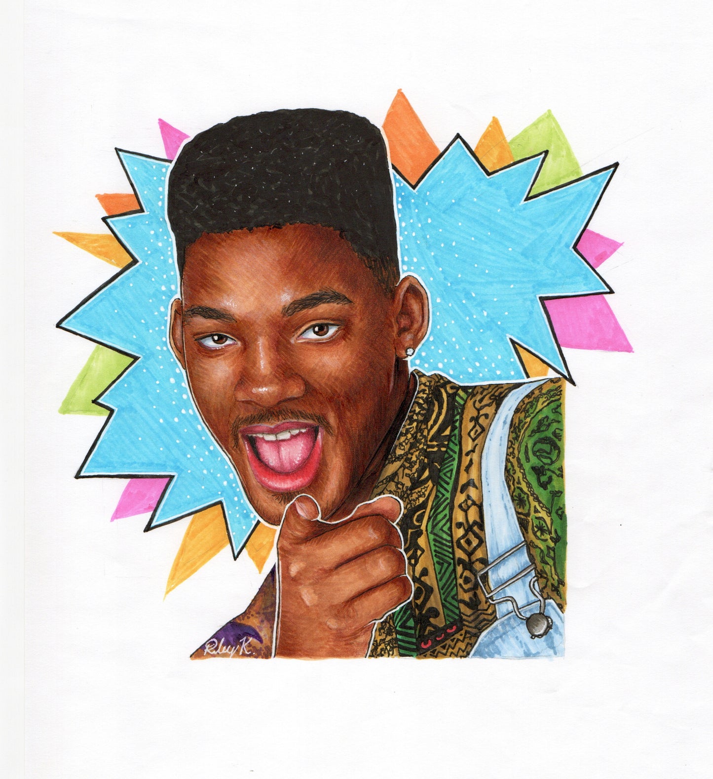 "Fresh Prince" -8.27x11.69in Drawing