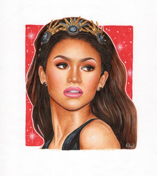 Zendaya - 8.27x11.69in Drawing