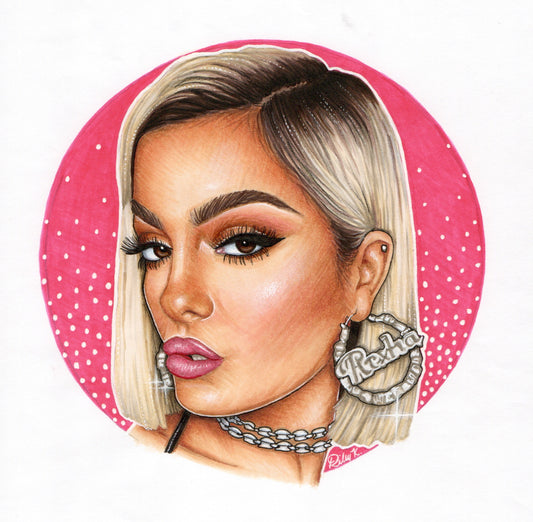 Bebe Rexha - 8.27x11.69in Drawing