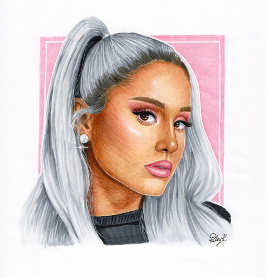 Ariana Grande #2 - 8.27x11.69in Drawing