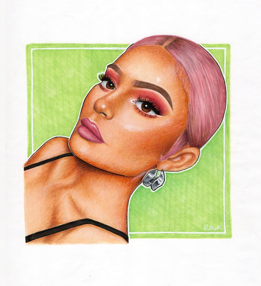 Kylie Jenner - 8.27x11.69in Drawing