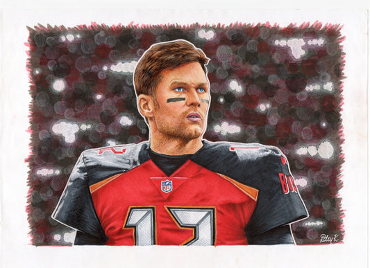 #GoBucs Tom Brady - 8.27x11.69in Drawing