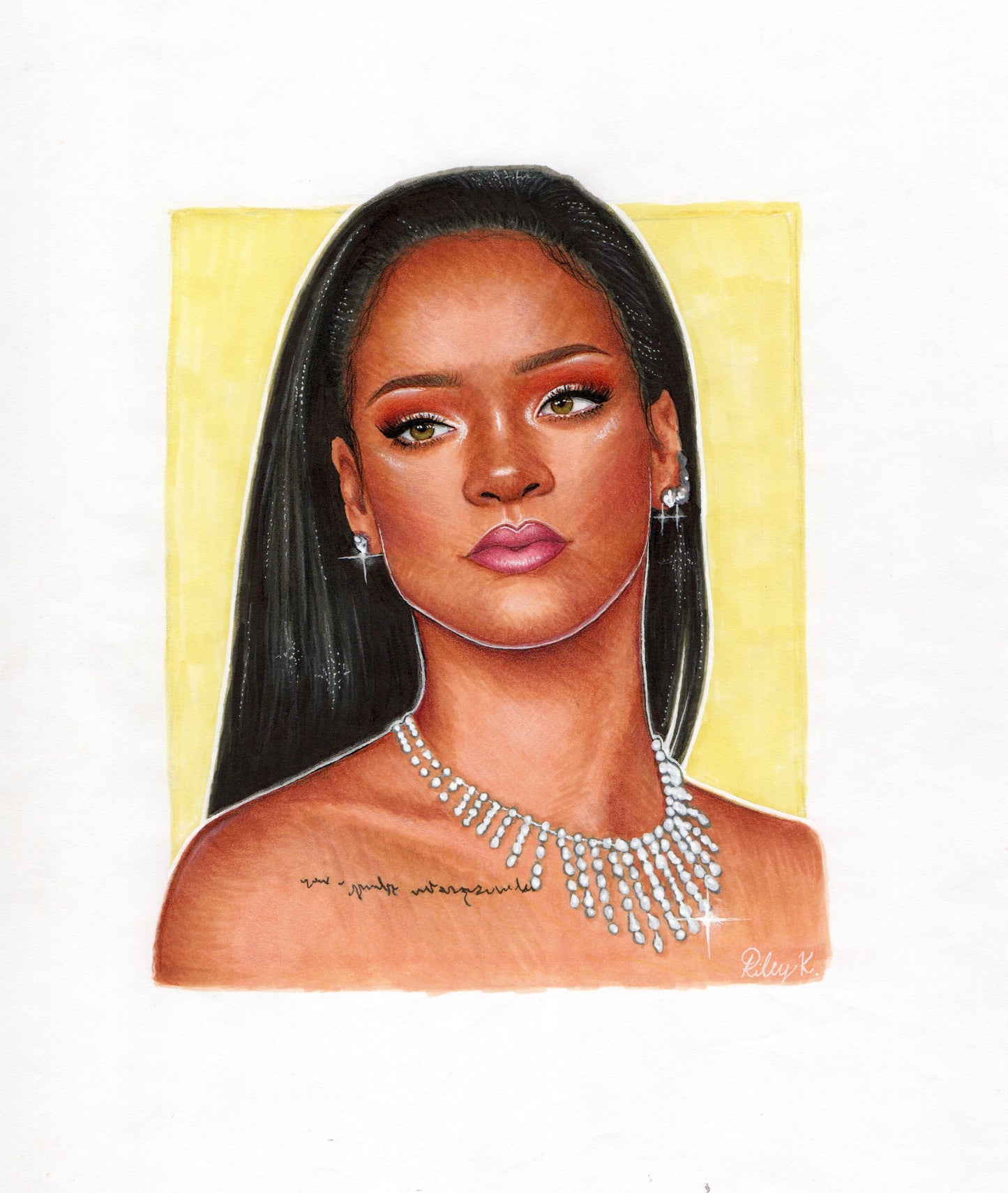 Rihanna - 8.27x11.69in Drawing