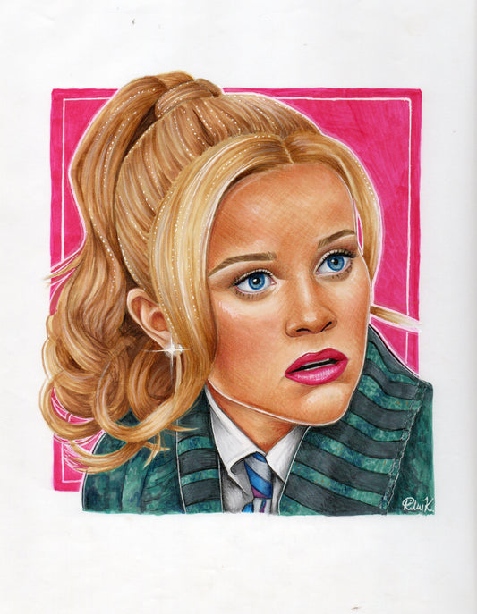 Elle Woods (Legally Blonde) - 9x12in Drawing