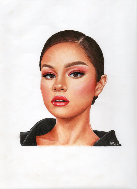 Selena Gomez #2 - 9x12in Drawing