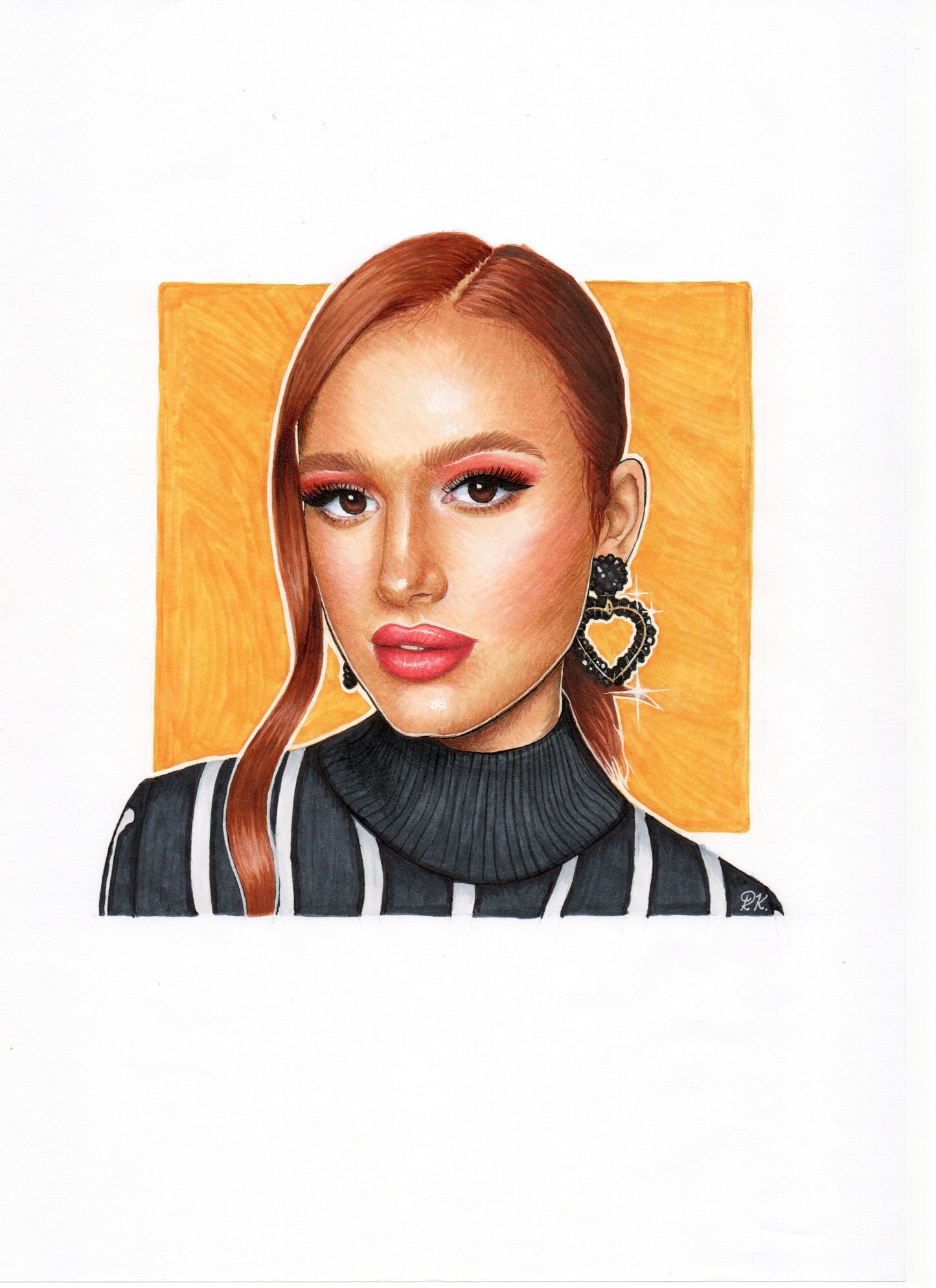 Madelaine Petsch - 8.27x11.69in Drawing