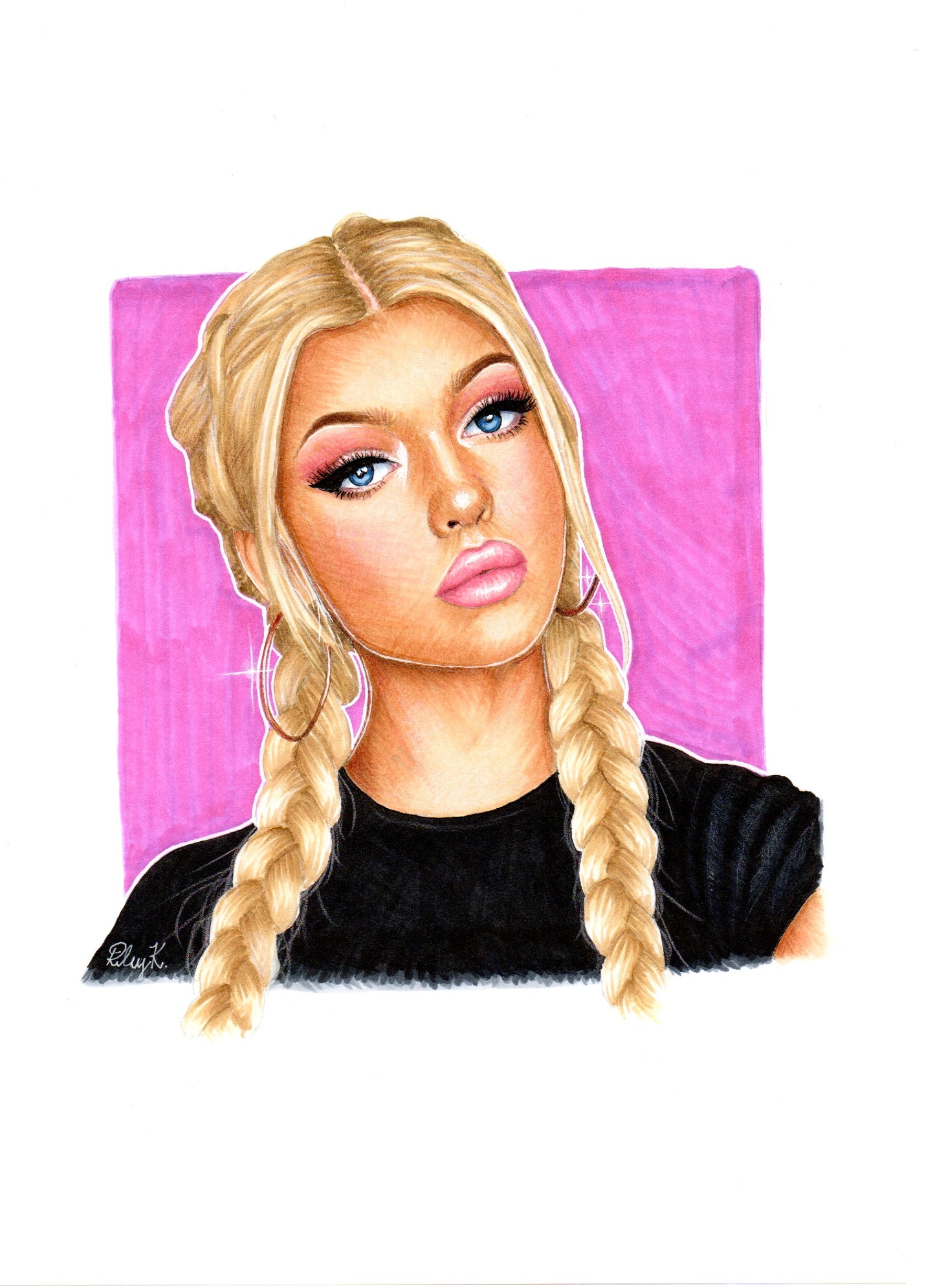 Loren Gray - 8.27x11.69in Drawing